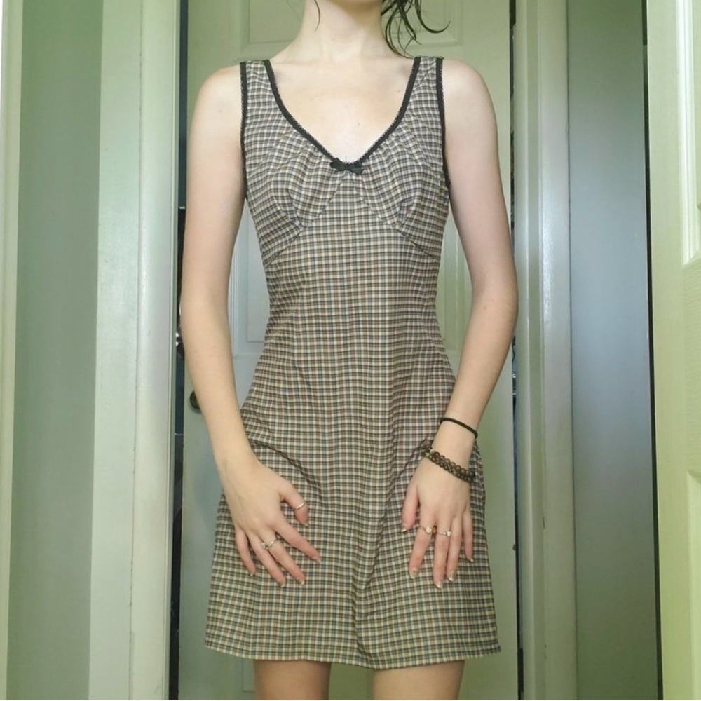 Plaid Sleeveless Dress